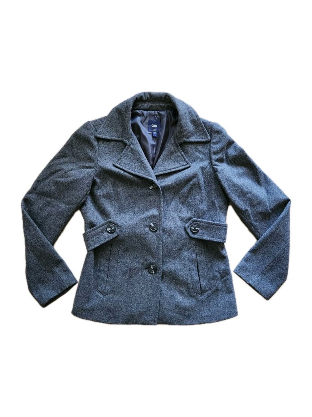 Gap Wool Blend Jacket Lined Women's Size Medium with Buttons Pockets 2010